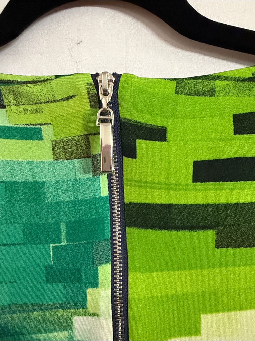 Frank Lyman Design Lime and Teal Pixel-Print Midi Dress - Picture 7 of 8